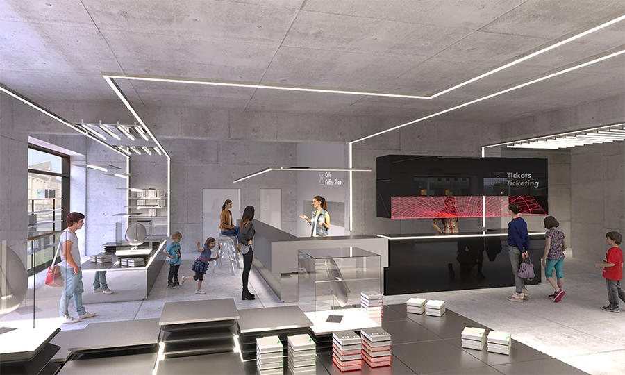 Entwurf des Foyers des neuen Museums.