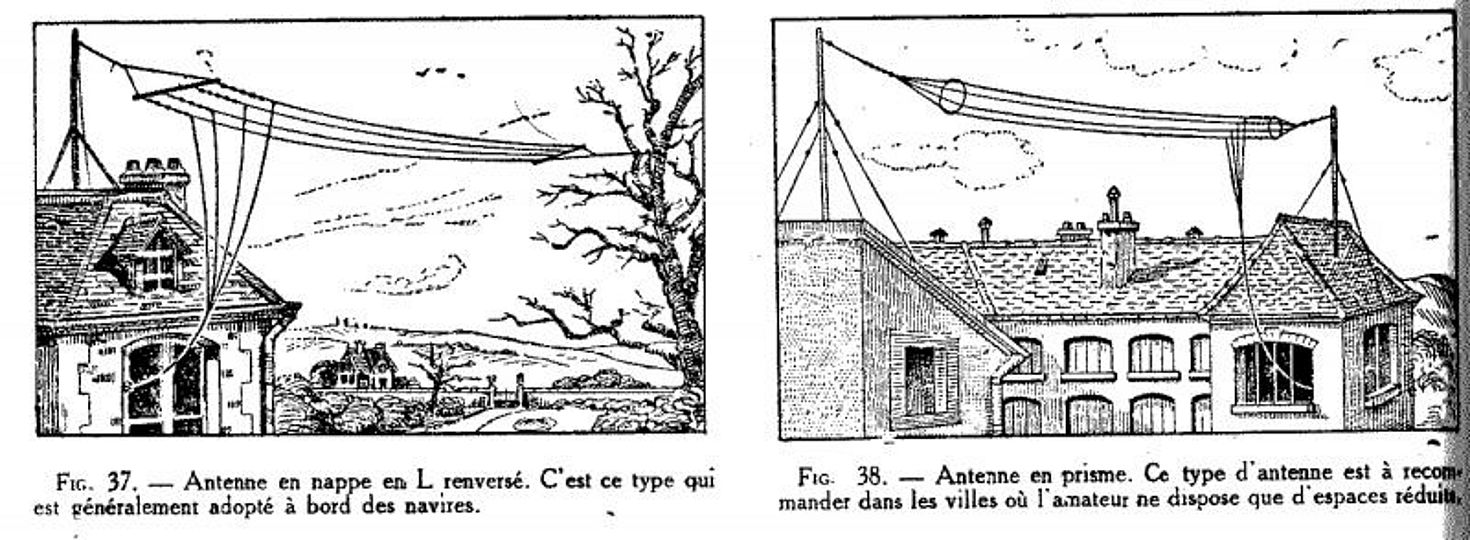 Bild links: Flächenantenne in umgekehrter "L" Form. Bild rechts: Prismatische Antenne.