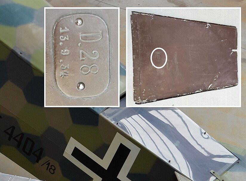 Foto: Die 2024 entdeckte dritte Plakette mit der Prägung „D.28“.