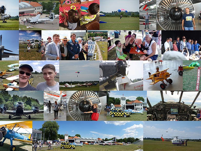 Collage Bilder aus der Flugweft Schließheim.