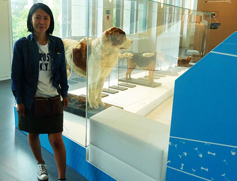 Miwako from Japan in the Anthropocene exhibition.