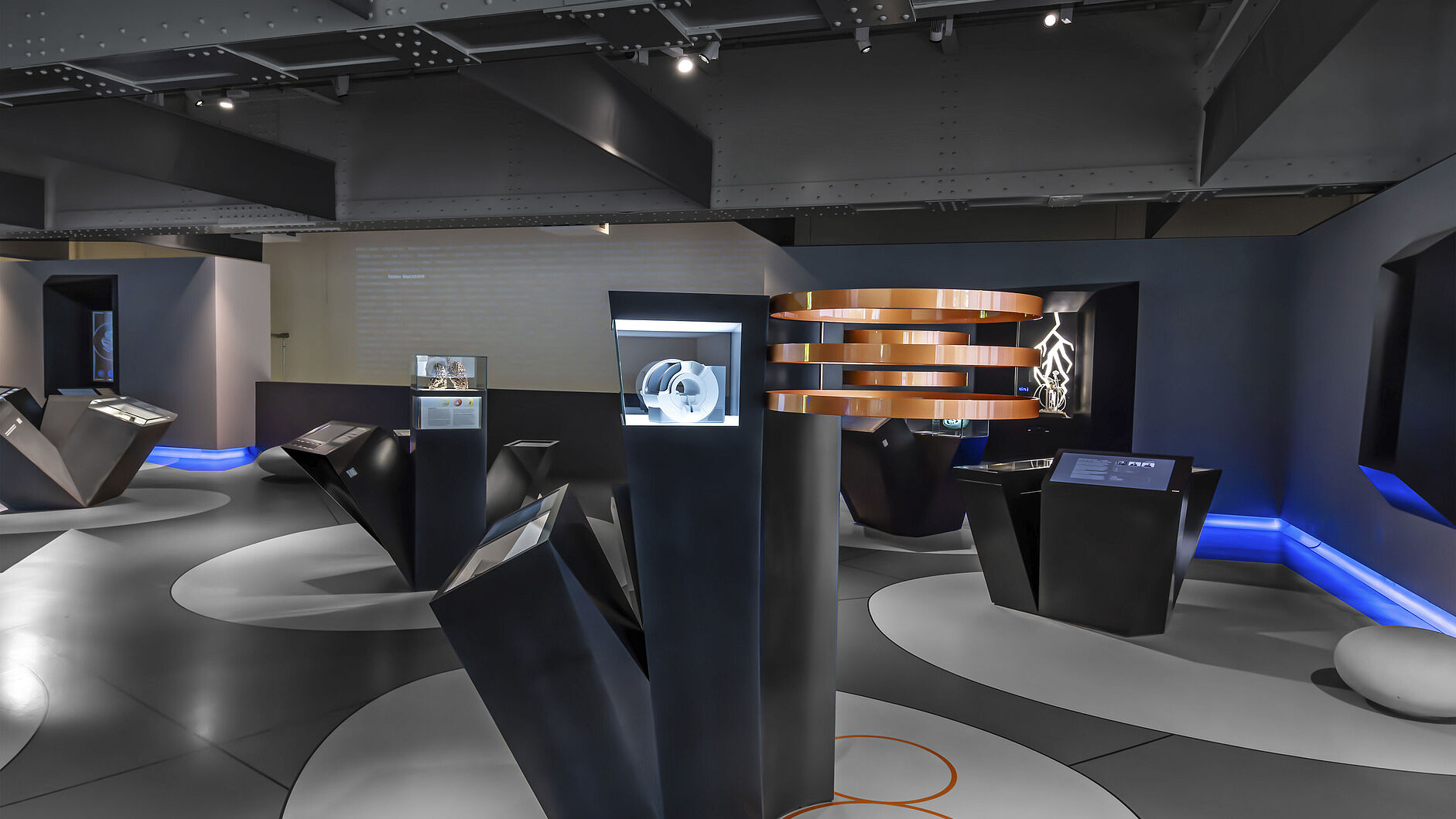 Totale auf das neue Modul innerhalb der Zukunftspreis-Ausstellung im Deutschen Museum.