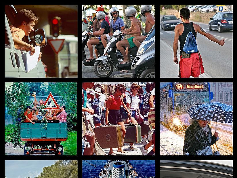 Eine Kollage mit Bildern von Roger Fritz.