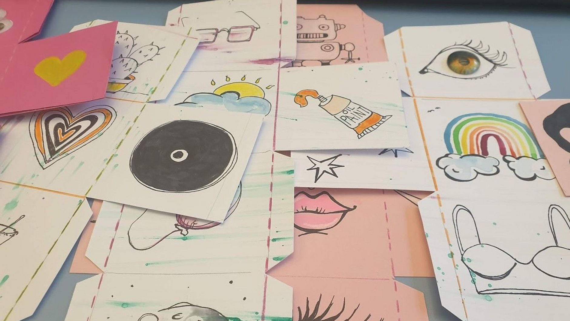 Verschiedenen Story-Cubes.