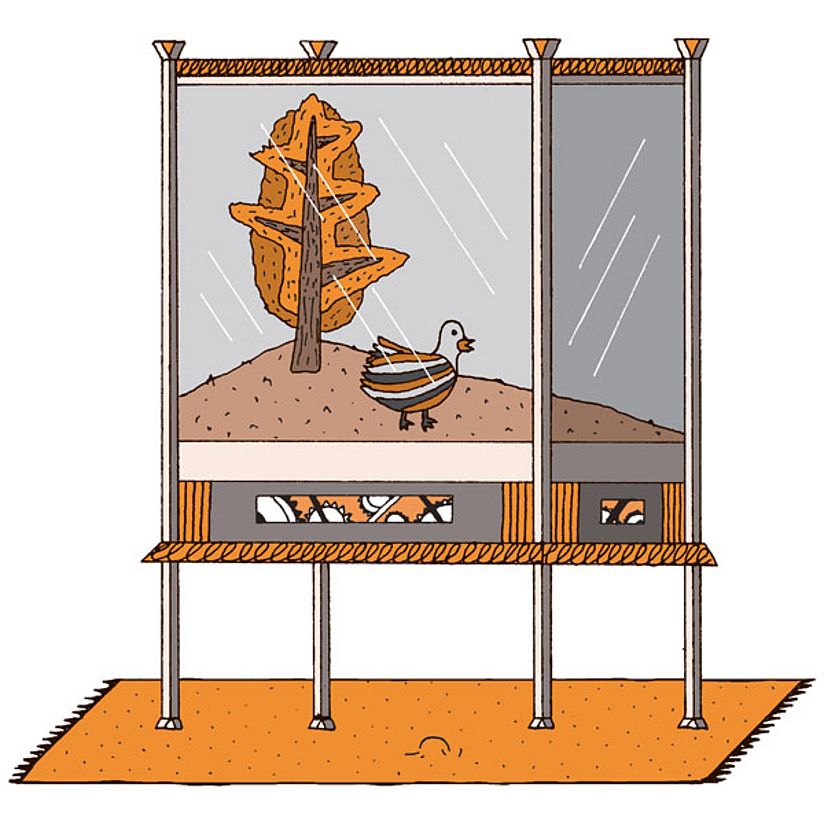 Illustration Zwitscherautomat von Marcus Gruber