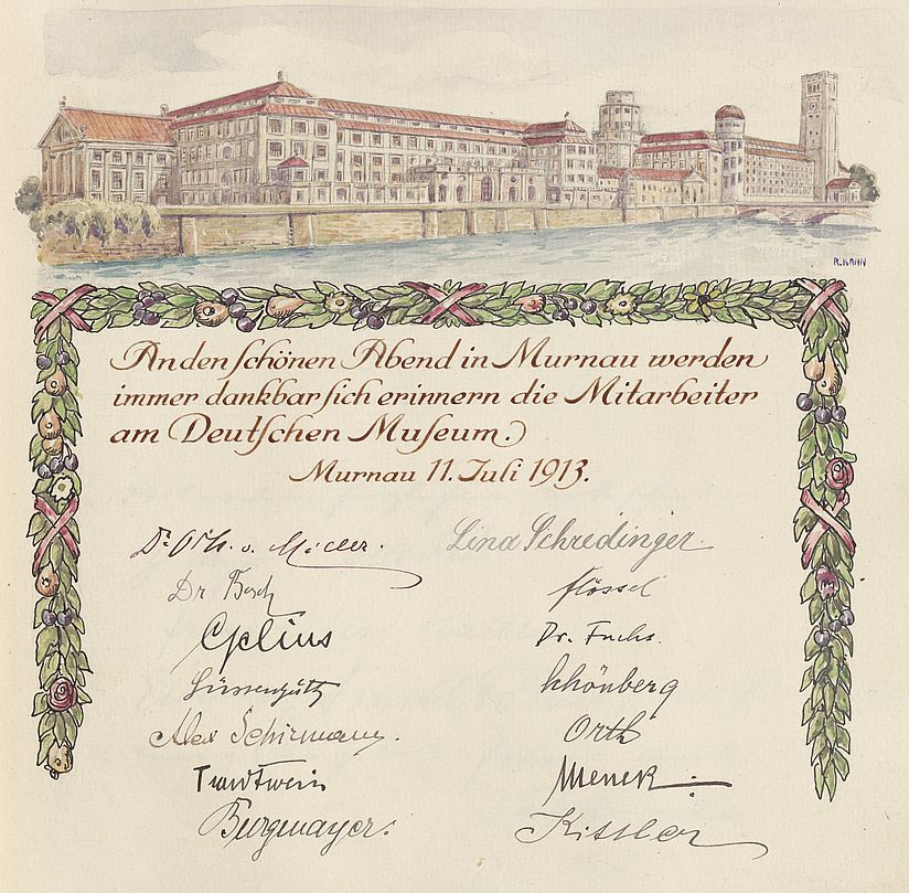 Zeichnung Landhaus Seidl in Murnau