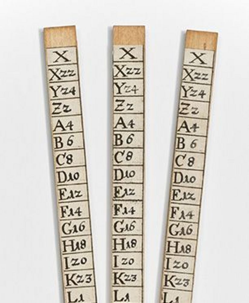 Drei Chiffrierstäbe.