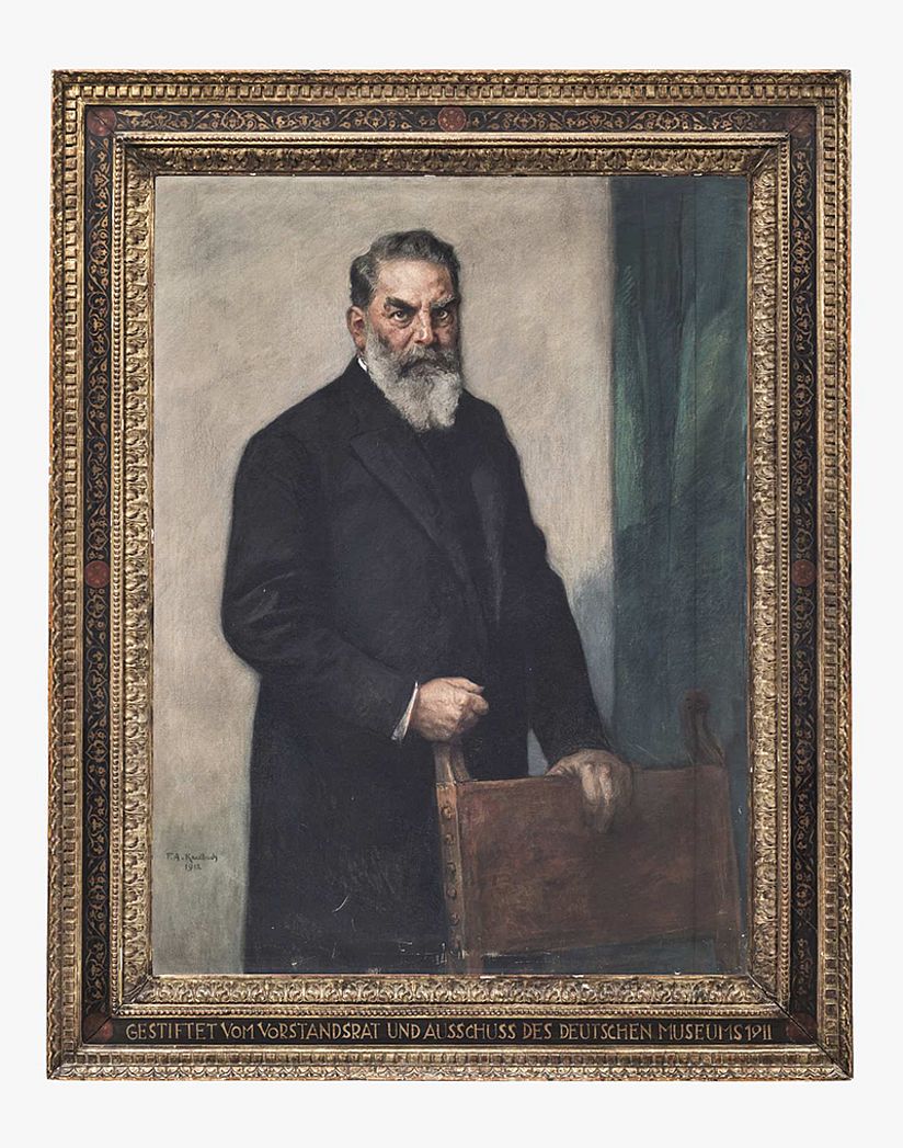 Friedrich August von Kaulbach: Oskar von Miller, 1912, Öl auf Leinwand, 104 x 139 cm, DMA, PT 15839.