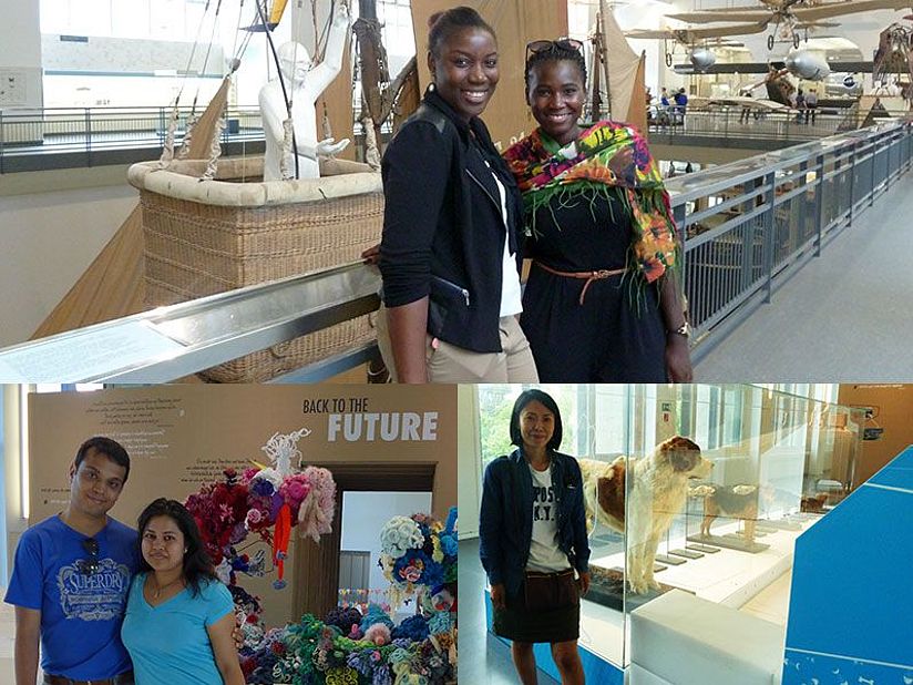 Kollage Museumsbesucher*innen.