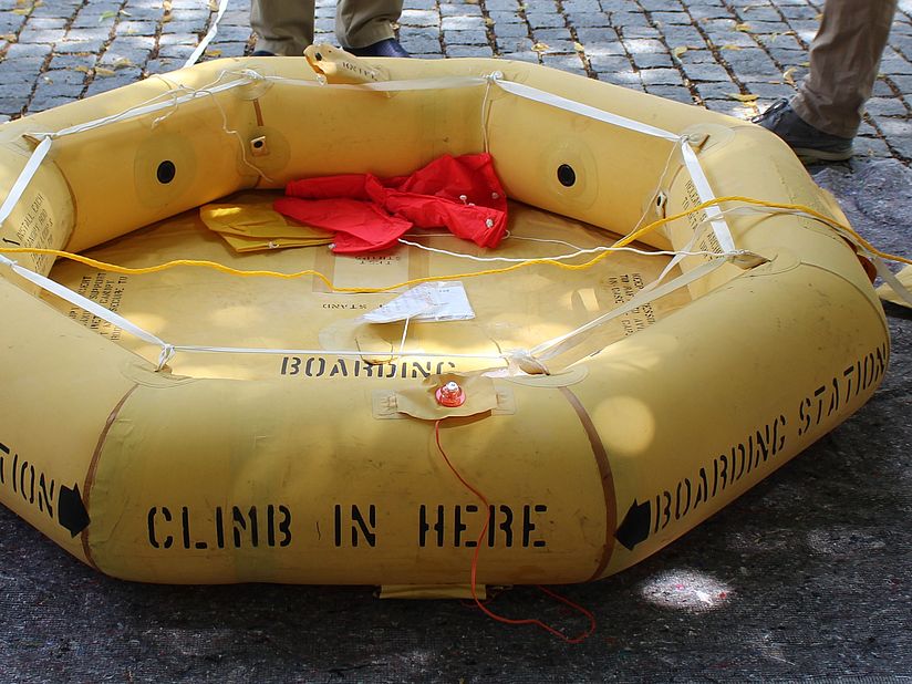 Rettungsinsel im Posthof.