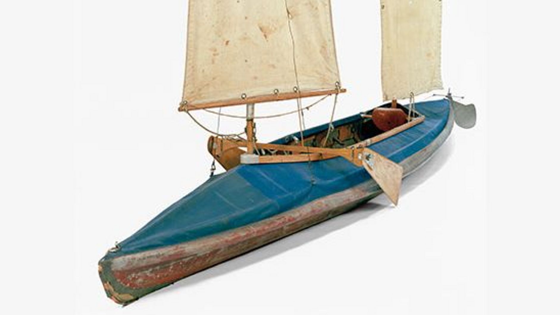 Das Faltkajak mit dem Hannes Lindemann den Atlantik überquert hat.