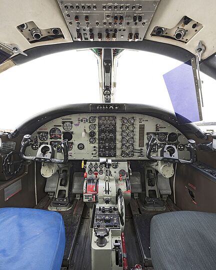 Blick ins Cockpit der HFB-320 im Deutschen Museum
