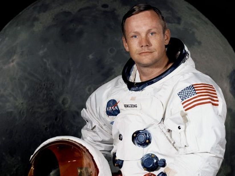 Neil Armstrong in seinem Apollo-Raumanzug.