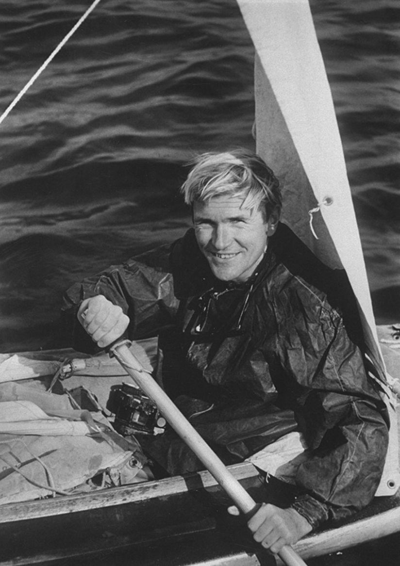 Hannes Lindemann im Faltboot.