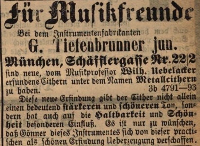 Auszug aus dem "Neueste Nachrichten aus dem Gebiete der Politik", 8. Juli 1869.