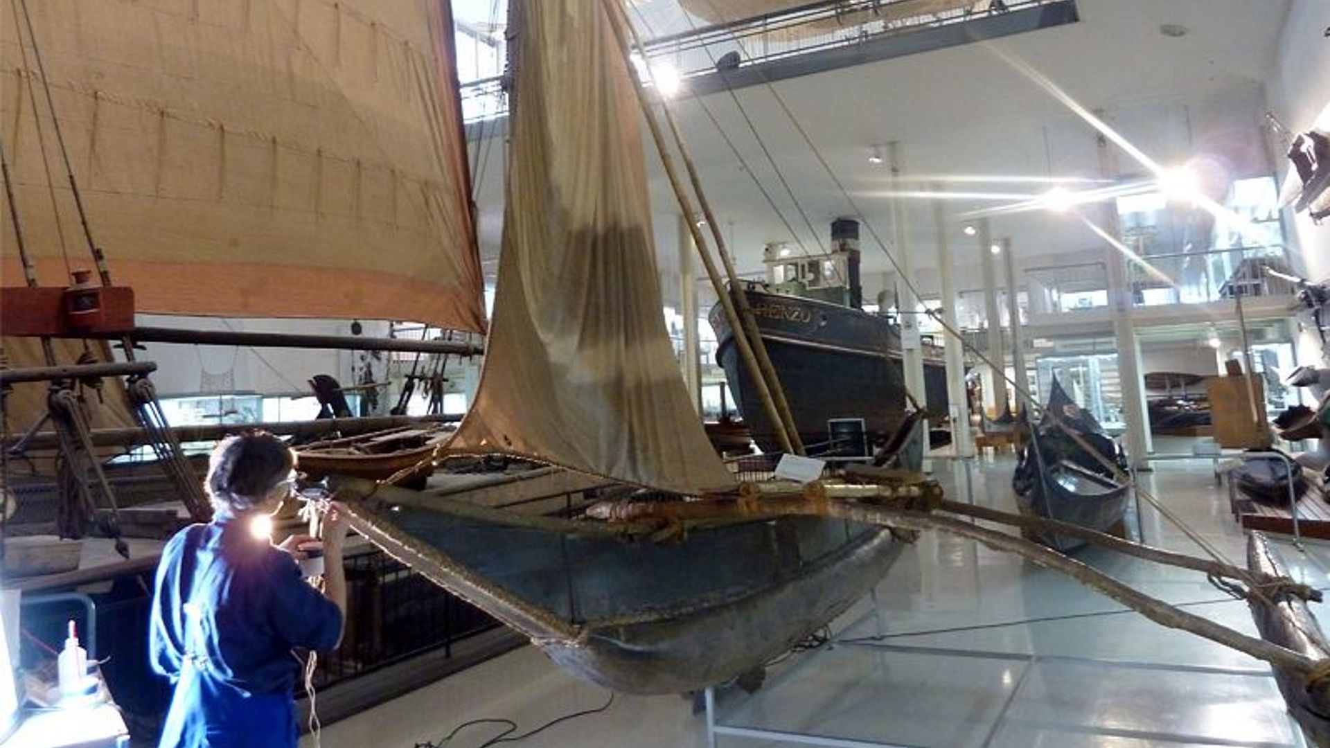 Das Ausleger-Segelboots "Oruwa".