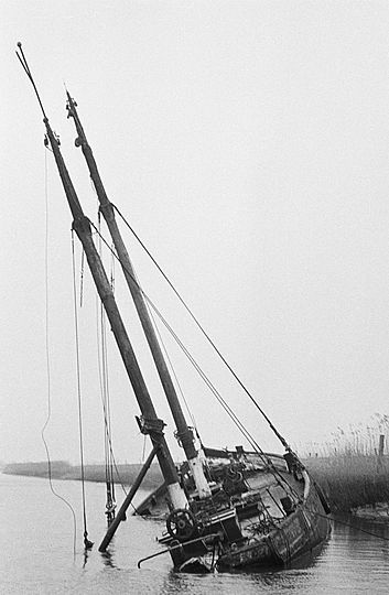 Alte Fotografie zeigt den Fischer- Ewer MARIA HF-31.
