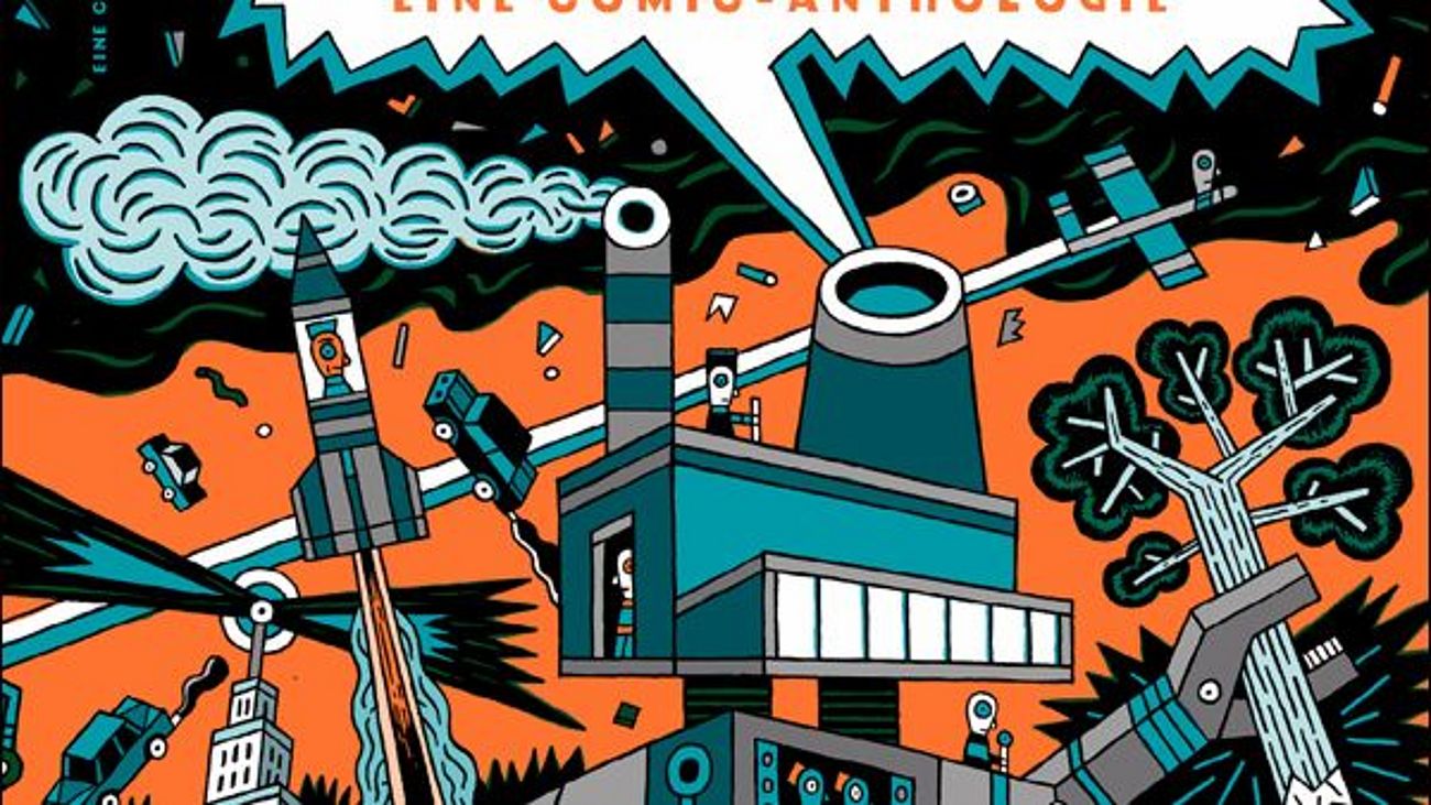 Das Cover des neuen Comic-Buchs zeigt Autos, Raketen und Roboter in Aktion.