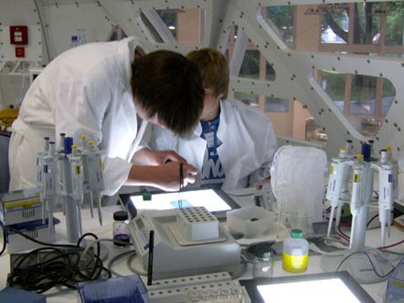Im DNA-Besucherlabor.