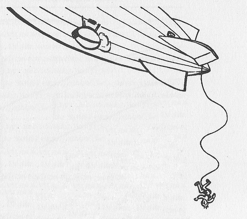 Illustration Stoffel bei der Rettungsaktion von Richard Hallgarten.