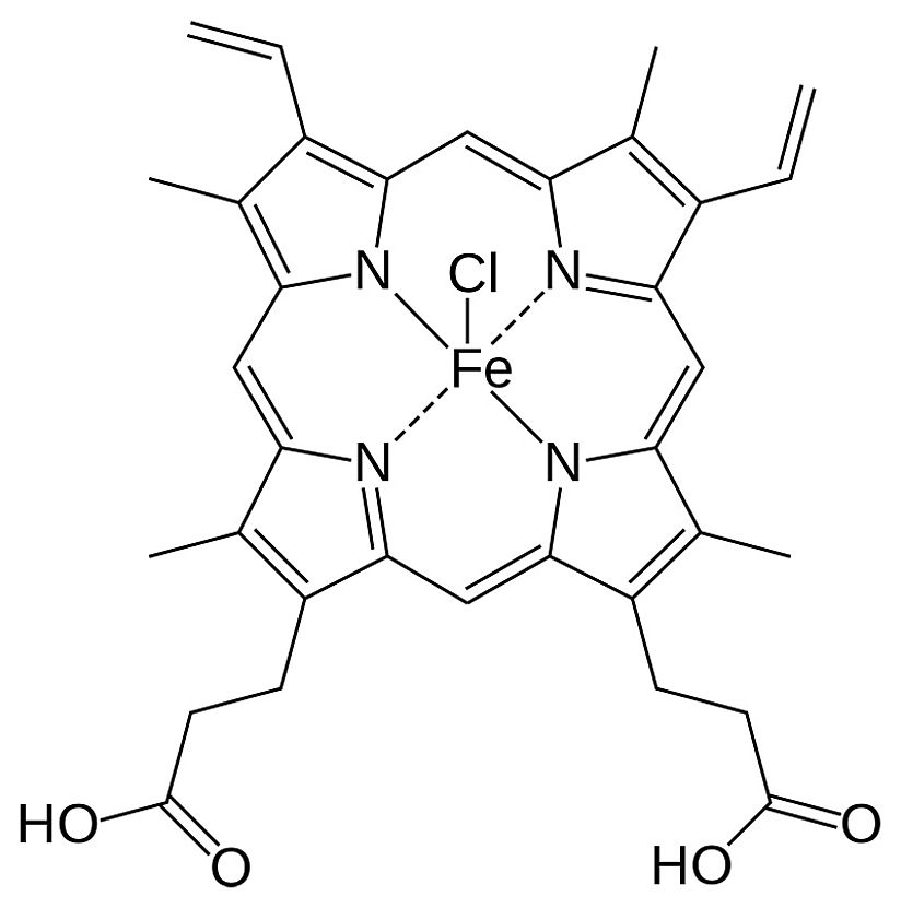 Strukturformel Hämin.