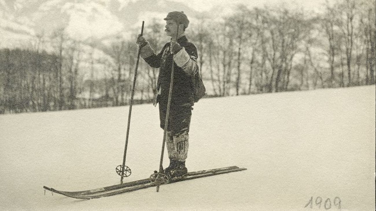 Arnold Sommerfeld bei einer Skitour.