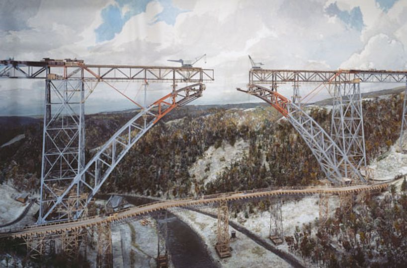 Das Diorama der Müngstener Brücke.