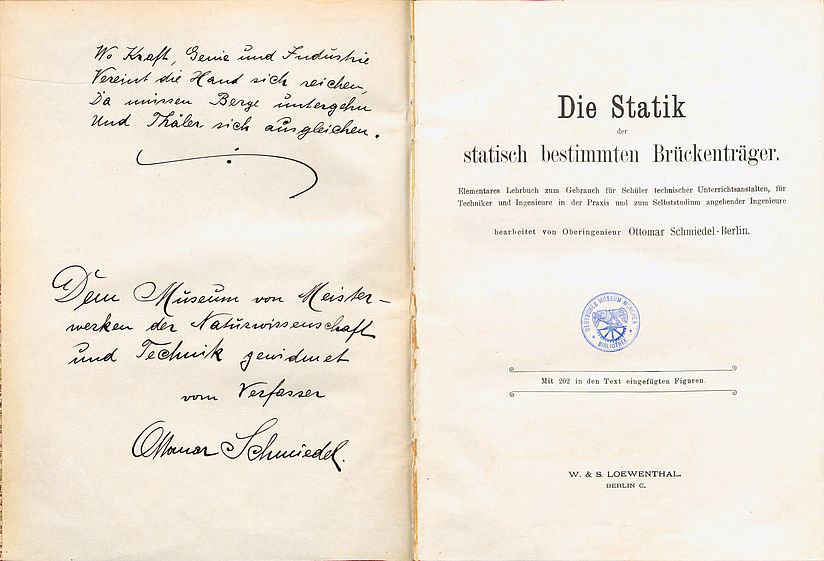 Widmung Ottomar Schmiedels.