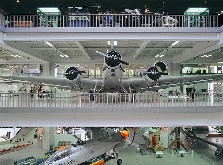 Ju 52 in der Ausstellung Luftfahrt.