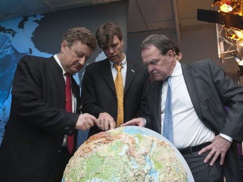 Prof. Dr. Wolfgang Heckl (Generaldirektor Deutsches Museum), Prof. Dr. Martin Visbeck (Sprecher Exzellenzcluster "Ozean der Zukunft"), Dr. Wolfgang Heubisch (Bayer. Wissenschaftsminister).
