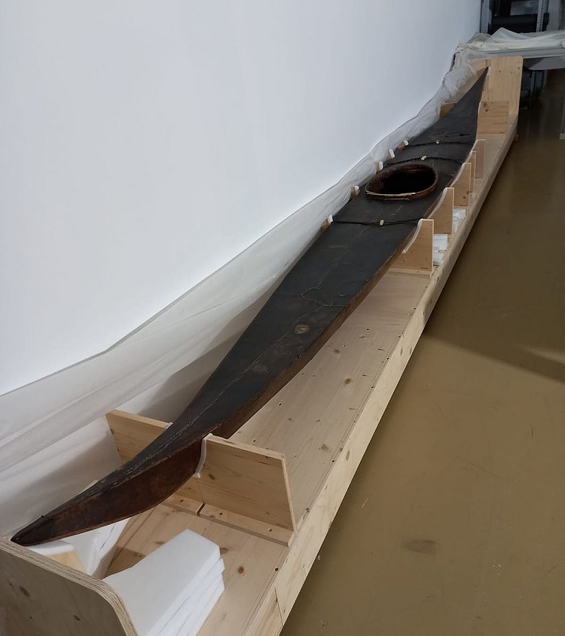 Das Kajak in der Flugwerft Schleißheim.