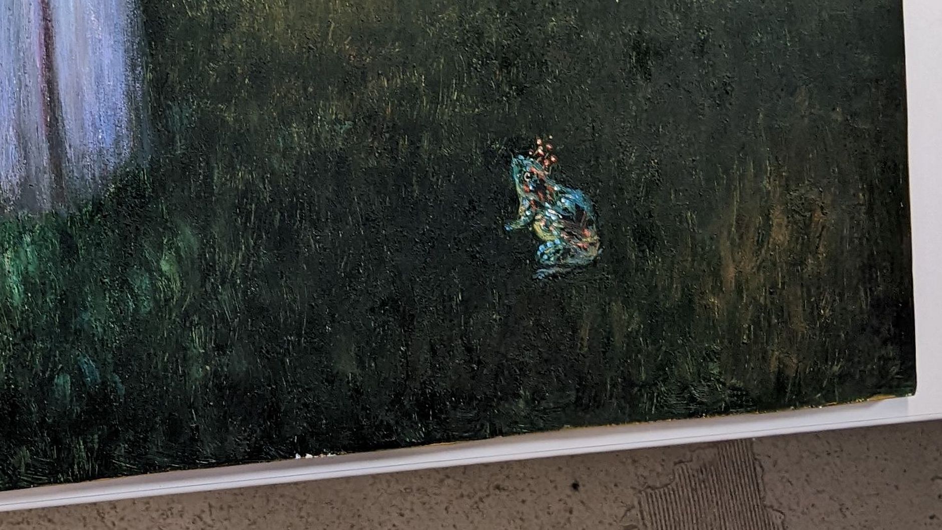 Foto: Die 2022 entdeckte Fälschung des Gemäldes "Das Märchen vom Froschkönig" von Franz Stuck (Ausschnitt).