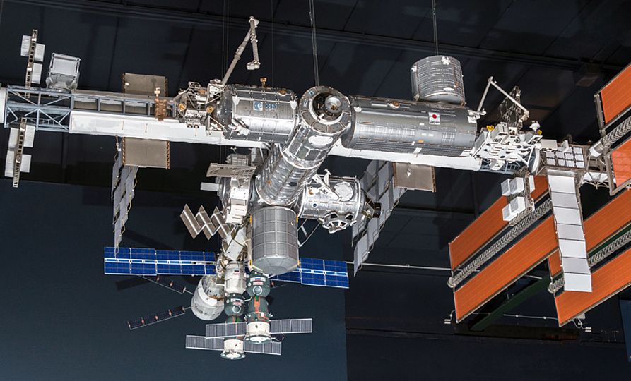 Gesamtansicht des ISS-Modells.