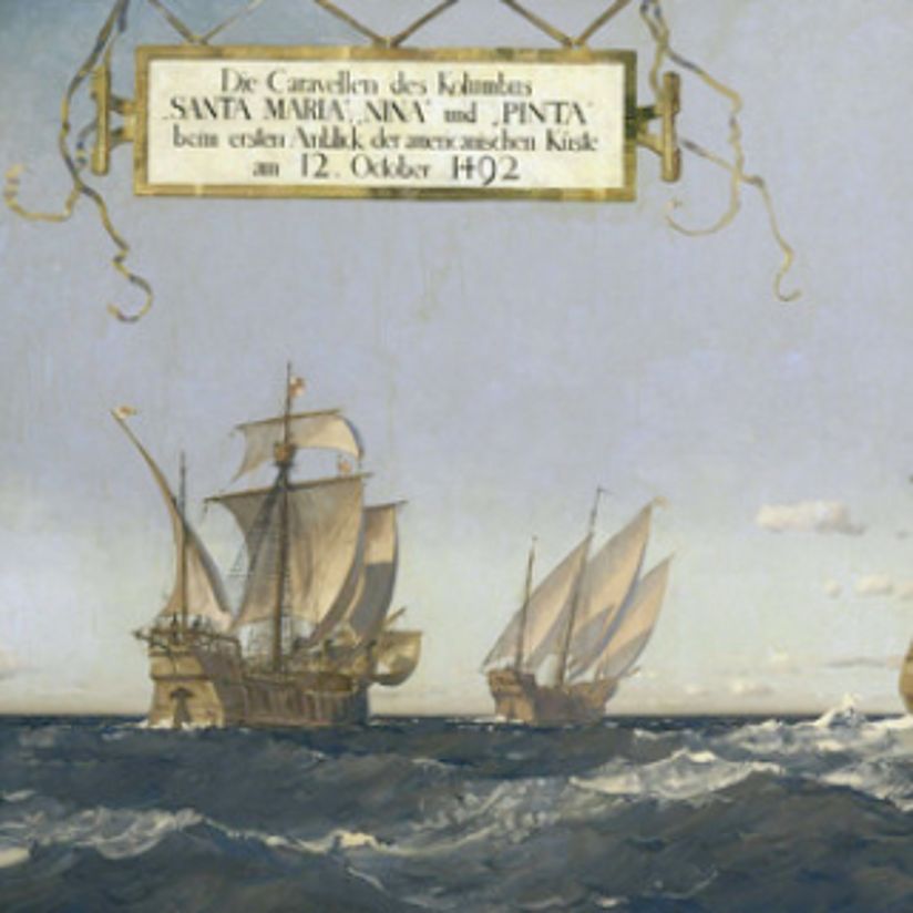 Zwei Segelschiffe auf hoher See.