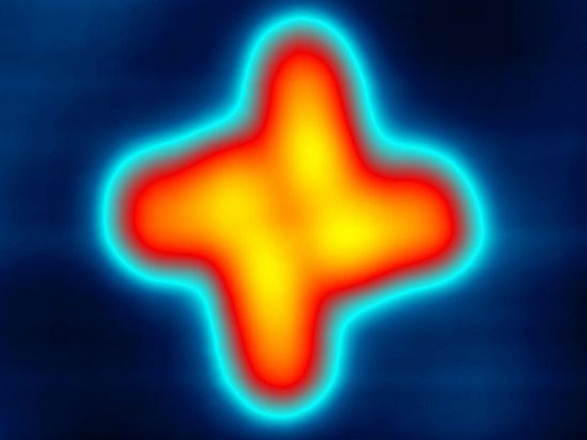 Das Rennauto des deutschen Teams unter dem Rastertunnelmikroskop.