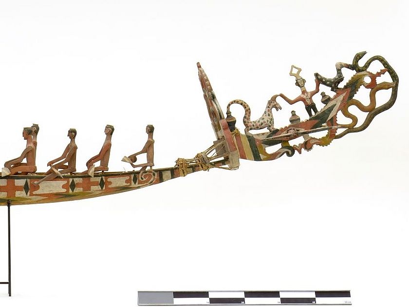 Kanumodell, Duala, Kamerun, um 1900, aus der Sammlung des Deutschen Museums.