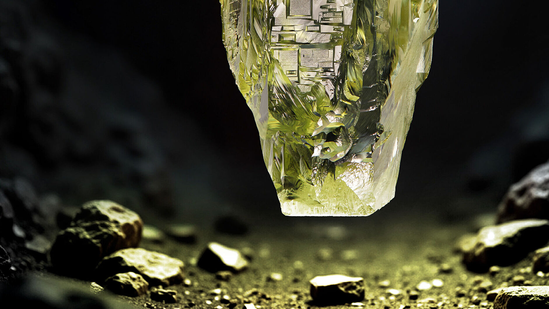 Heliodor (Varietät von Beryll) aus der Ukraine.