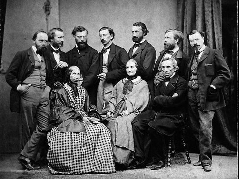 Theobald Böhm im Kreis seiner Familie.