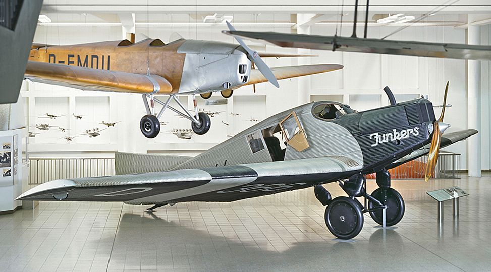 Junkers F 13 in der Luftfahrthalle.