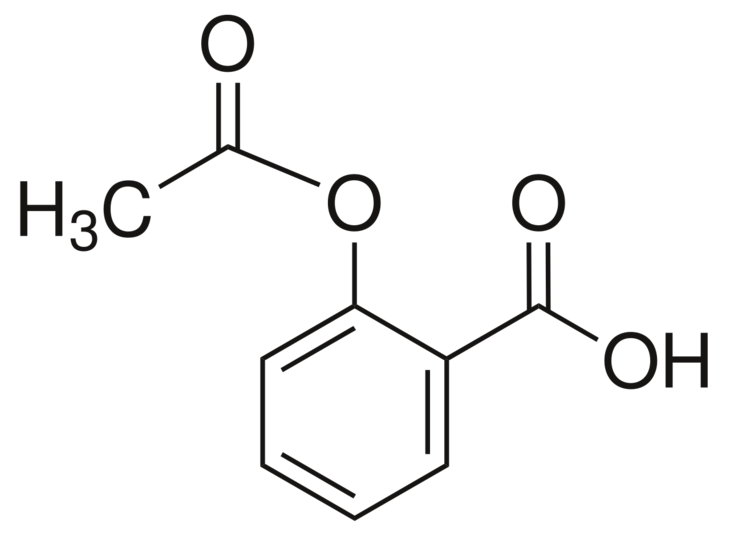 Grafik eines Acetylsalicylsäure Moleküls.