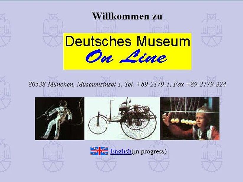 Die Webseite von 1995.
