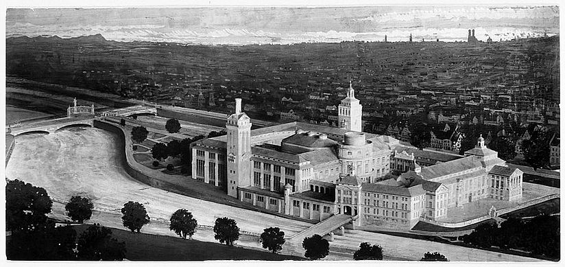 Das Modell zeigt den Entwurf Seidls.