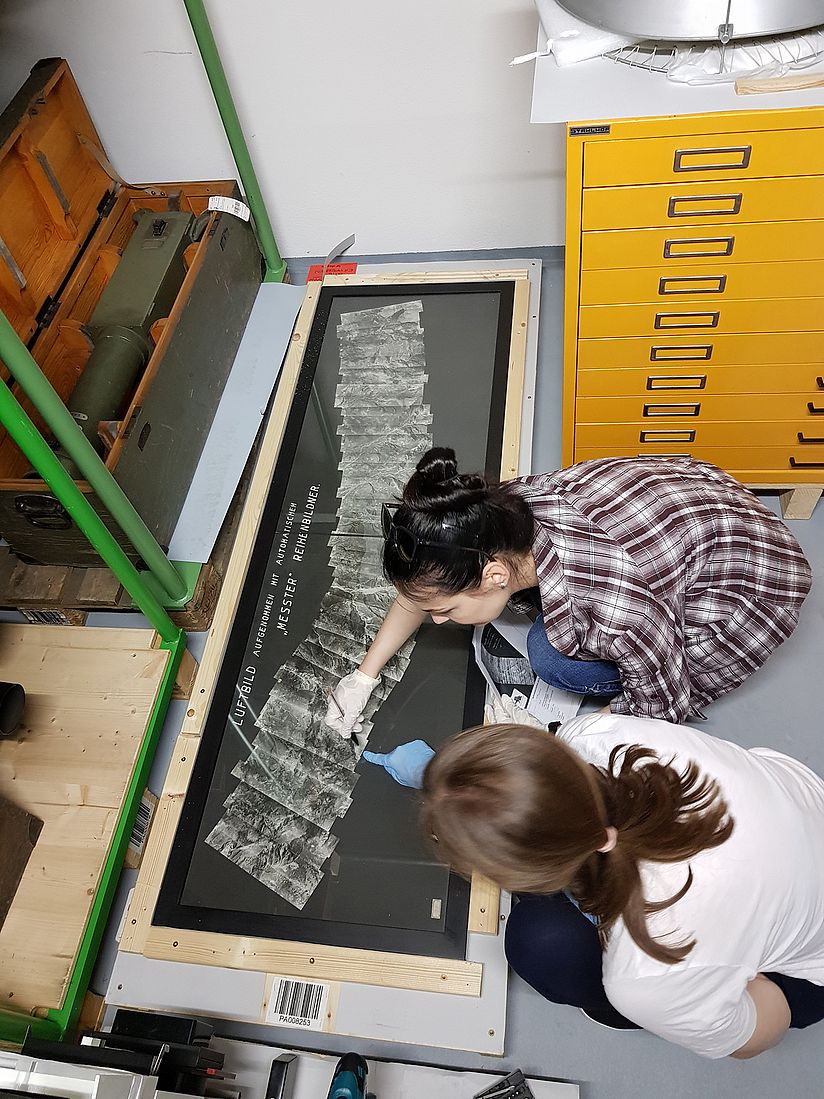 Mit automatischem Messter-Reihenbildner aufgenommes Luftbild.