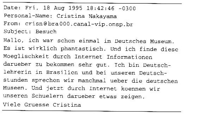 E-Mail aus Brasilien.
