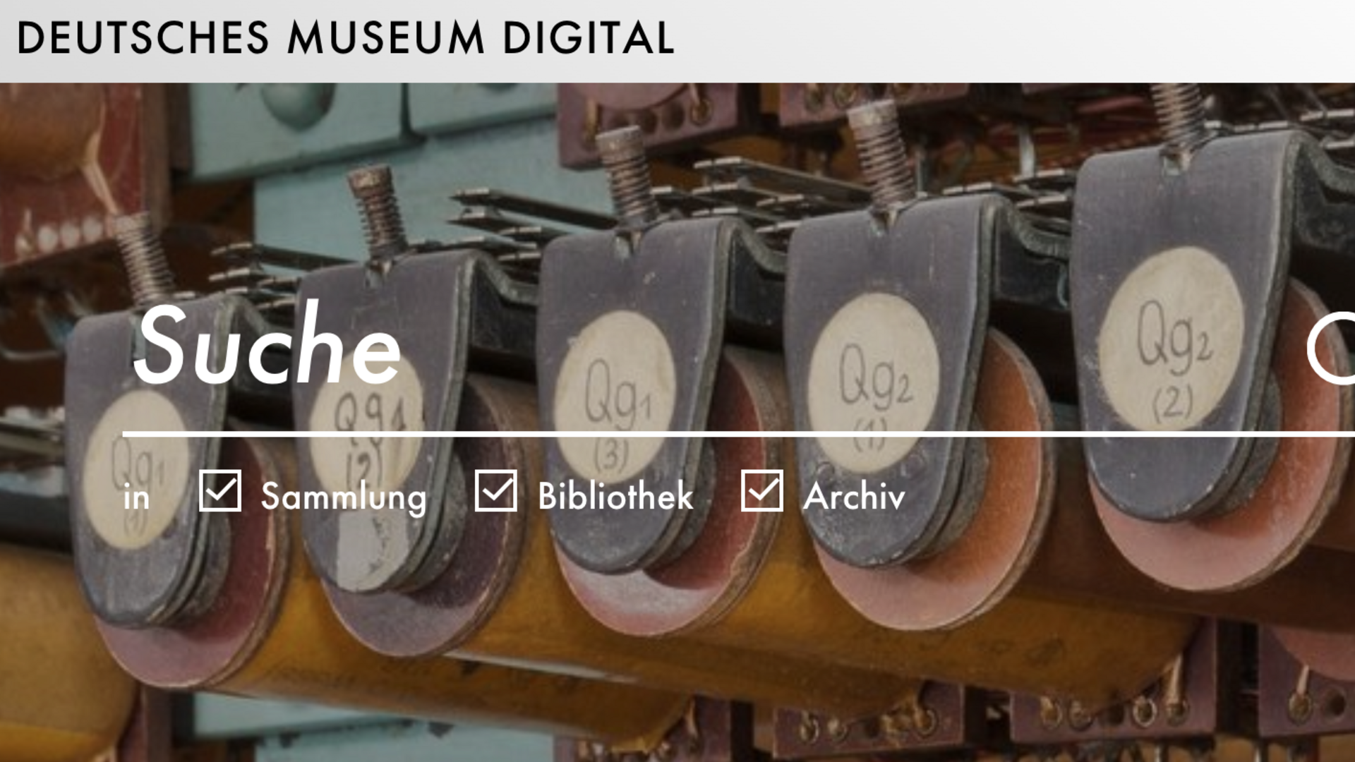 Startseite des Portals Deutsches Museum Digital