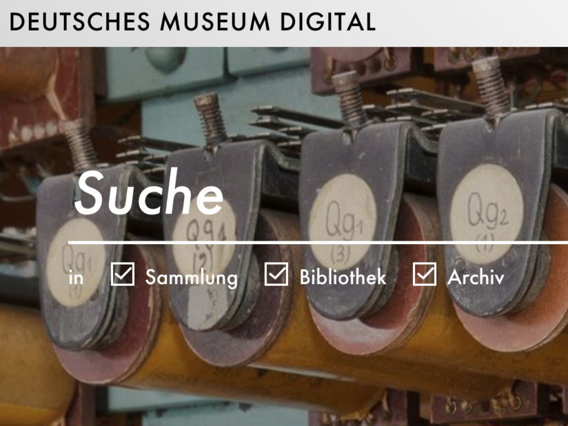 Startseite des Portals Deutsches Museum Digital