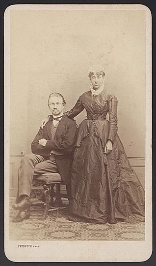 Visitenkartenporträt mit Ernst Mach und seiner Frau Ludovica.