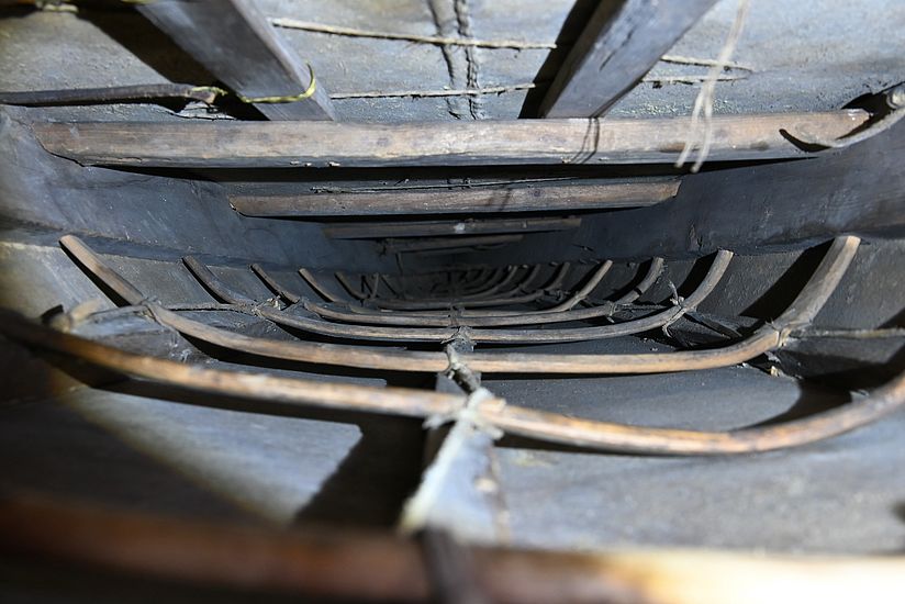 Innenansicht des Kajaks.