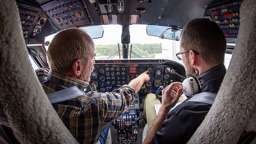 Blick ins Cockpit D-IBUF
